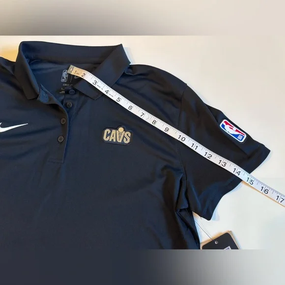 Nike Dri Fit Cleveland Cavaliers coaches Polo Shirt. Women’s Lg. Black. NWT! - Picture 10 of 15